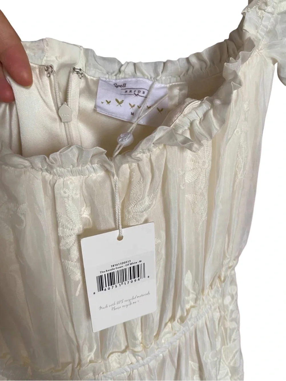 NWT Spell & The Gypsy Collective The Amelie Gown Off White Size M - Picture 8 of 11
